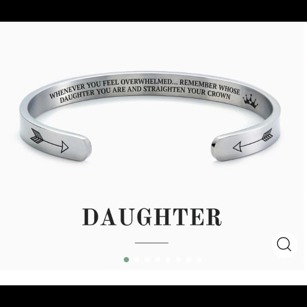 Mint & Lily Silver inspirational bangle bracelet